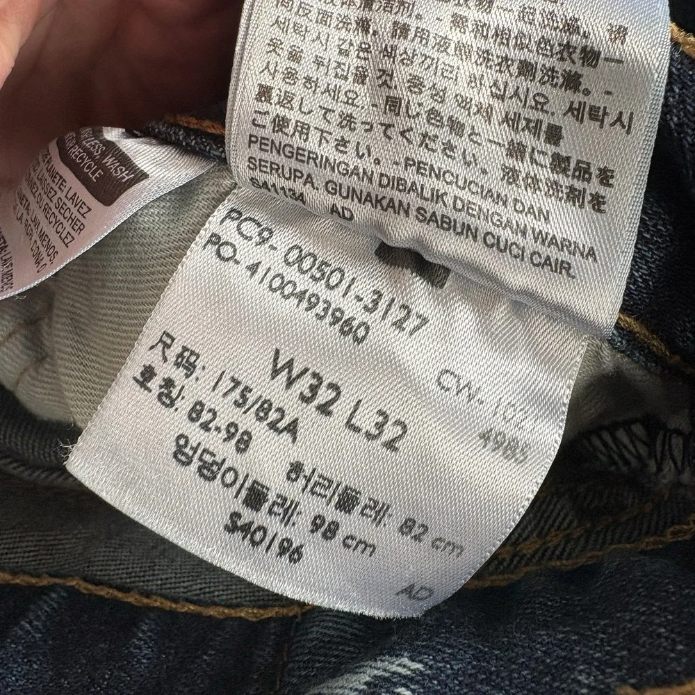 Levi's 501 Jeans Blue Medium Wash Straight Leg Button Fly Men 32X32 Fits (32X31)